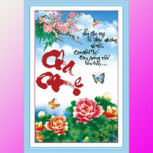 Tranh đính đá H714 - Cha mẹ