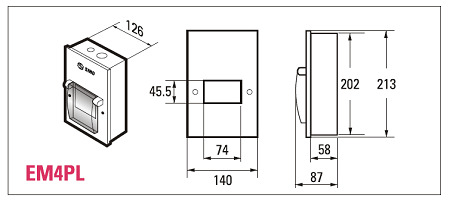 Tủ điện vỏ kim loại 4 đường-EM4PL