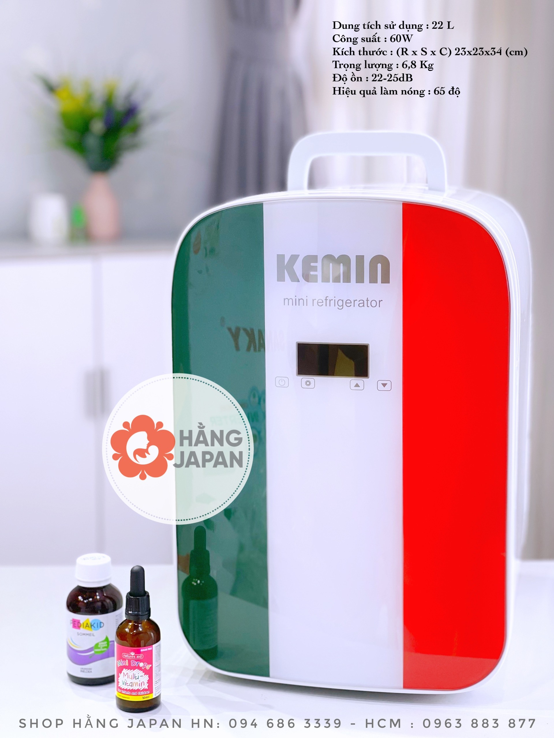 Tủ lạnh mini Kemin 22L