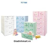 Tủ nhựa Duy Tân Tabi kiểu chia ngăn đôi, có khóa, rộng 60cm