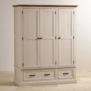 Tủ quần áo Sark 3 cánh 2 ngăn kéo gỗ sồi 1m4