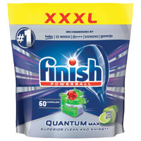 Túi 60 viên rửa chén Finish Quantum Max Dishwasher Tablets Apple Lime Blast QT025461 - hương chanh, táo