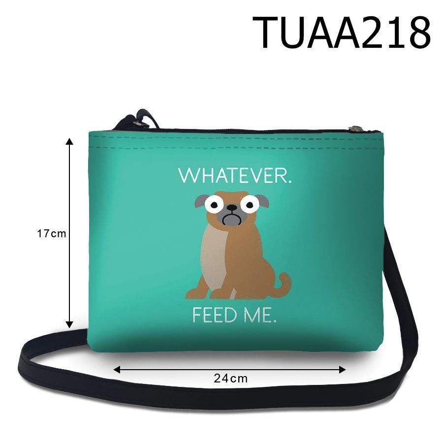 Túi đeo chéo Chó mặt ngơ đòi ăn TUAA218