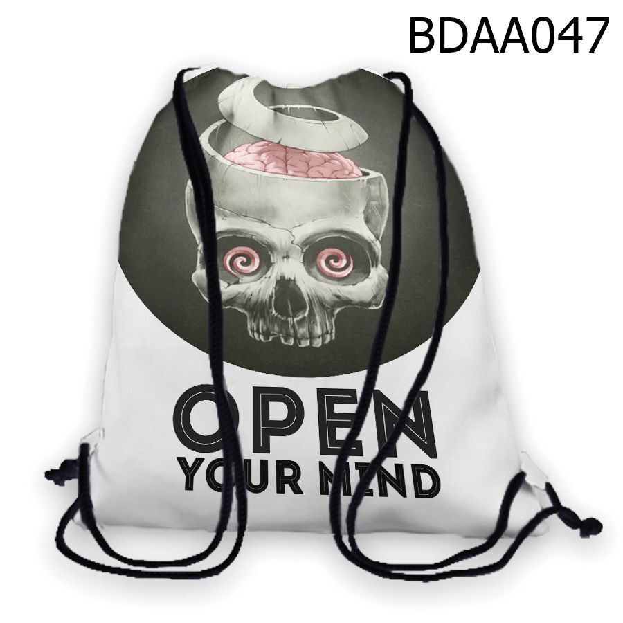 Túi rút Đầu lâu Open your mind - BDAA047