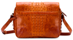 Túi xách da cá sấu Huy Hoàng đeo chéo màu vàng - HH6209