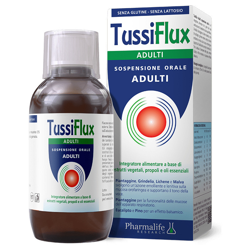 Tussiflux Adult – Hỗ trợ giảm ho, giảm đau rát họng cho người lớn