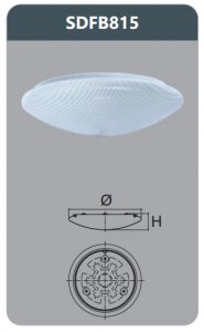 Đèn ốp trần led Duhal SDFB815 15w
