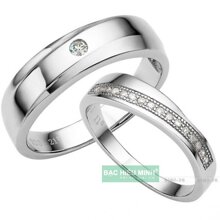 Nhẫn đôi Bạc Hiểu Minh NC122 - Hẹn ước