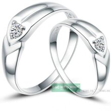 Nhẫn đôi Bạc Hiểu Minh NC294 - Gấu yêu