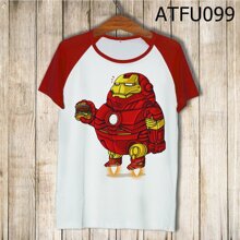 Áo thun tay màu Iron Man béo phì ATFU099