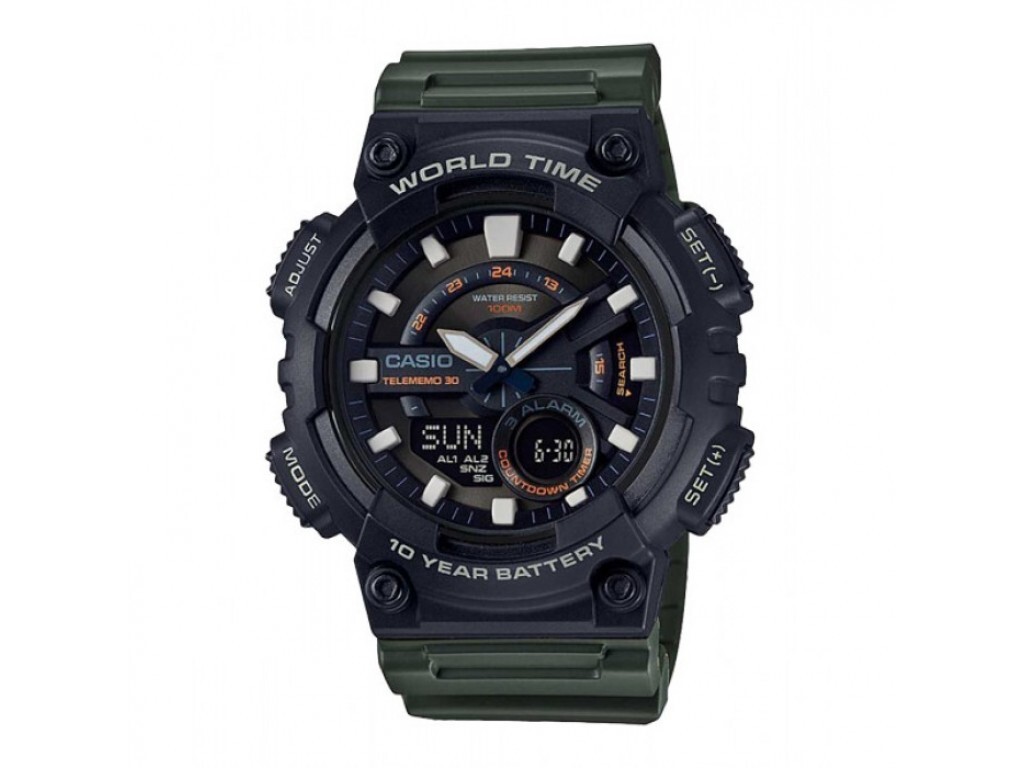 Đồng Hồ Nam Dây Nhựa Casio AEQ-110W-3AV 