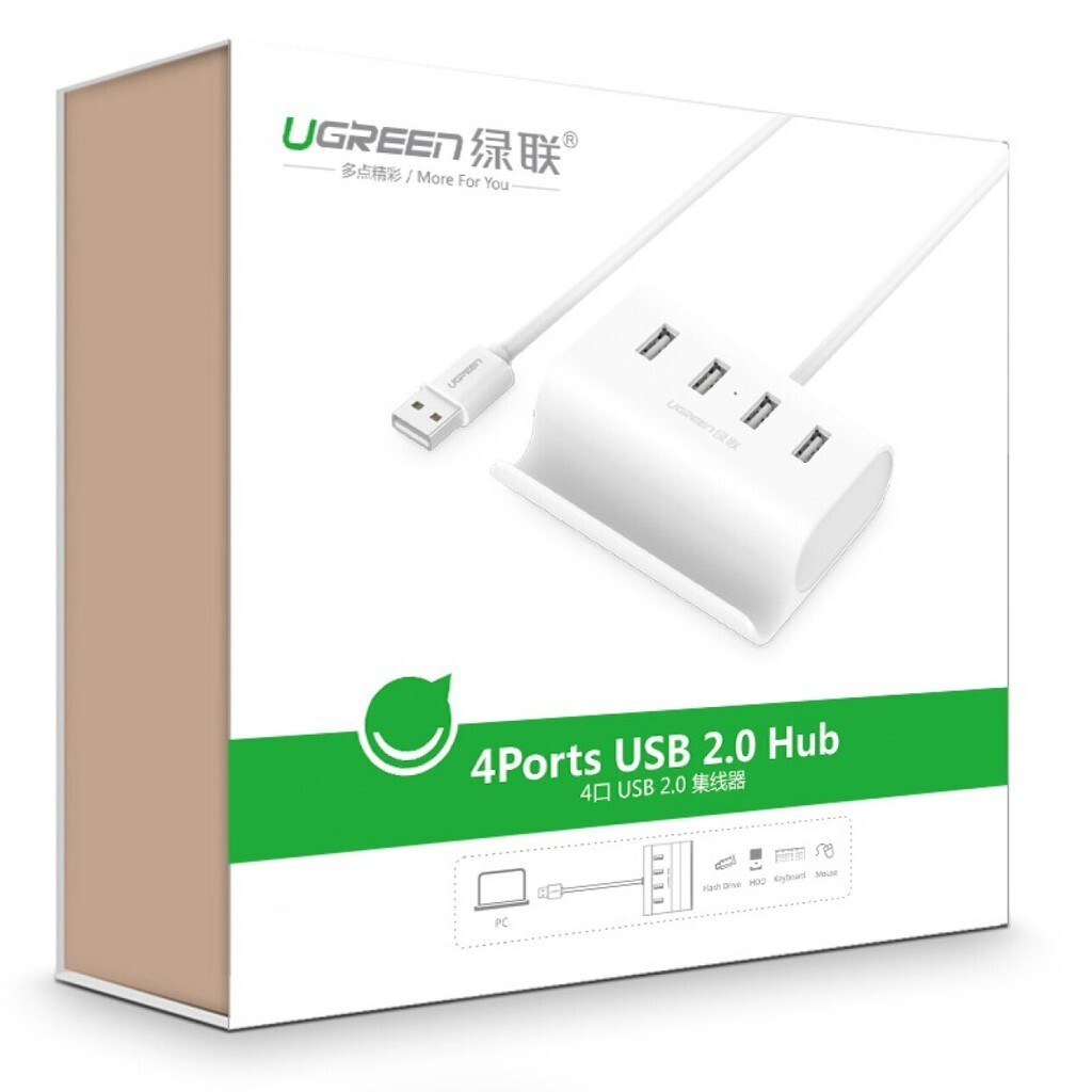 USB 2.0 Hub 4 Port With Power Port CR123 Ugreen 30224 1M