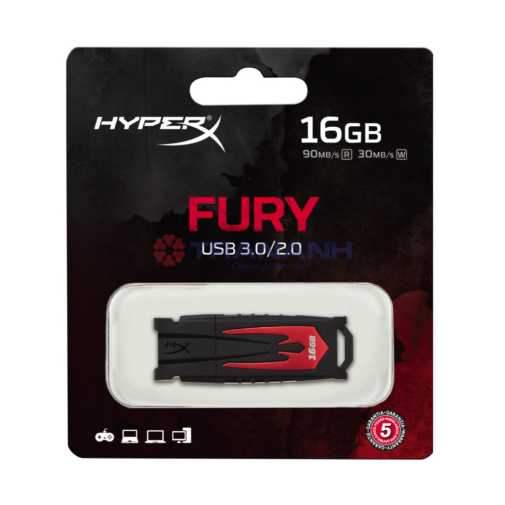 USB Kingston HyperX Fury - 16GB, USB 3.0