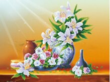 Tranh đính đá H554 - Hương hoa thơm ngát