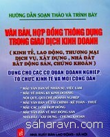 Văn Bản, Hợp Đồng Thông Dụng Trong Giao Dịch Kinh Doanh