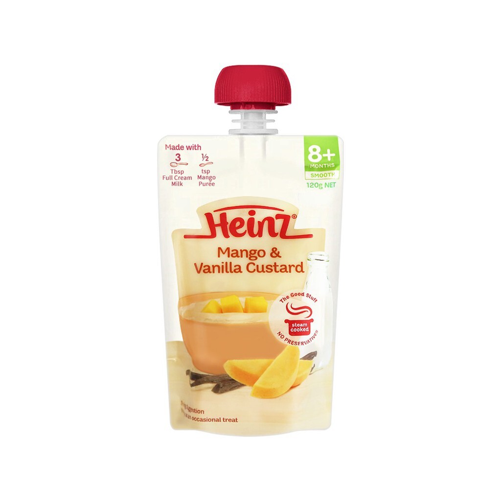 Váng sữa Heinz vị xoài &vani (Mango & Vanilla) - 120g (dành cho trẻ trên 8 tháng tuổi)