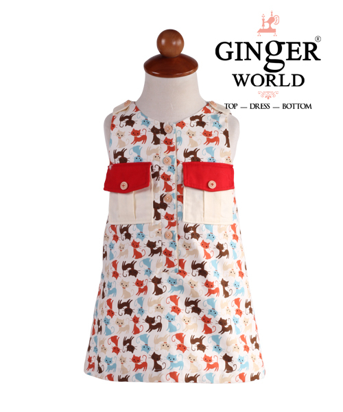 Váy đầm cho bé gái Ginger World CAT-LD216