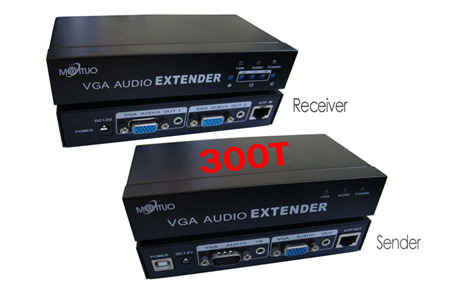 Bộ nối dài cáp VGA - Audio Extender MT-300T - 300m