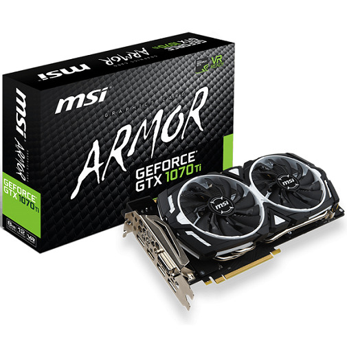 VGA MSI GeForce GTX 1070 Ti Armor 8G OC