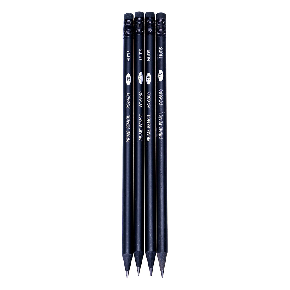 Vỉ 4 cây bút chì 2B Hutis PC-6600 (Tròn)