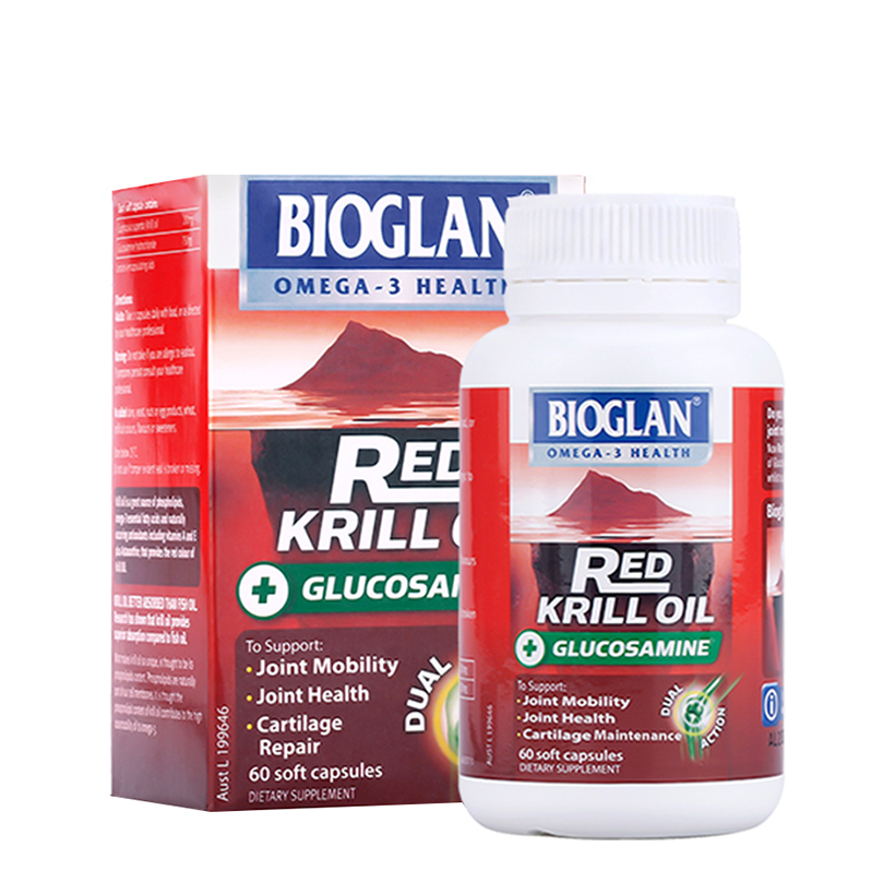 Viên Bổ Khớp Cao Cấp Bioglan Red Krill Oil & Glucosamine