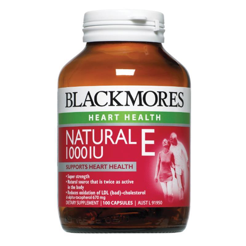 Viên bổ sung Vitamin E Blackmores Natural Vitamin E 1000IU 100 viên