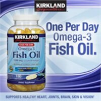 Viên dầu cá tốt cho tim mạch Kirkland Signature Fish Oil 1200mg Omega-3 180 viên