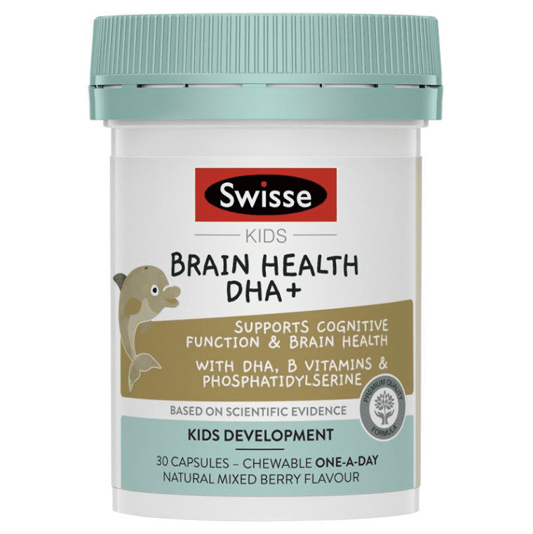 Viên nhai bổ sung cho trẻ DHA Swisse Kids Bain Health DHA+ 30 viên