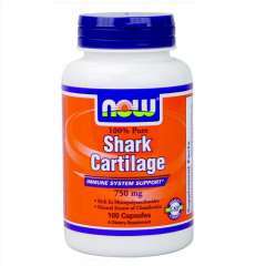 Viên sụn vi cá mập giúp điều trị xương khớp Now Shark Cartilage 750mg 100 viên