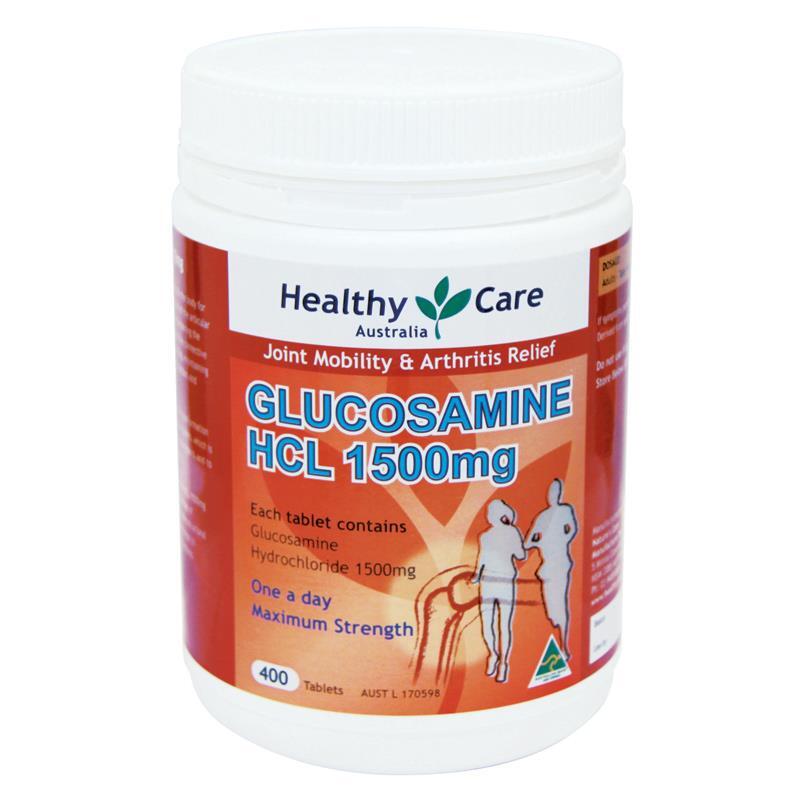 Viên uống bổ khớp Glucosamine HCL 1500mg Healthy care 400 viên
