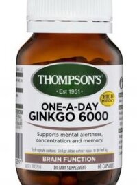 Viên uống bổ não hỗ trợ tuần hoàn não Thompson’s Ginkgo - 6000mg