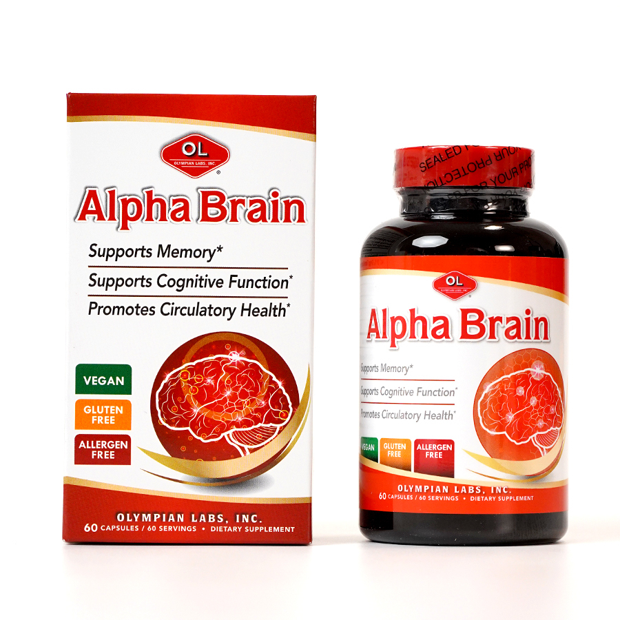 Viên uống bổ não Olympian Labs Alpha Brain Chai 60 viên
