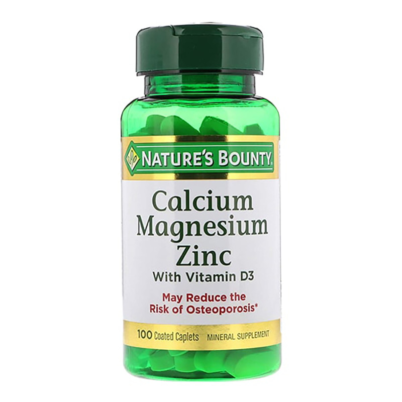 Viên uống bổ sung canxi Nature's Bounty Calcium Magnesium Zinc 100 viên