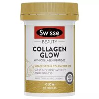 Viên uống bổ sung collagen Swisse Beauty Collagen Glow With Collagen Peptides 60 viên