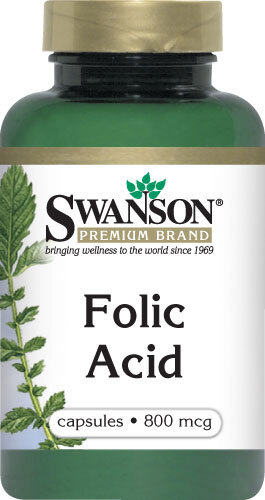 Viên uống bổ sung folic acid cho bà bầu Swanson Folic Acid 800 mcg - 250 viên