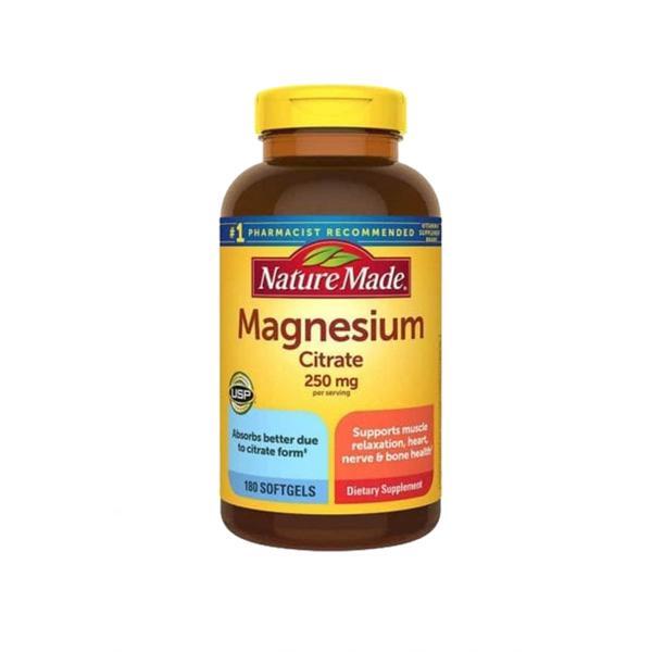 Viên uống bổ sung magie Nature Made Magnesium Citrate 180 viên