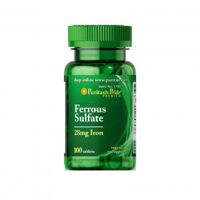 Viên uống bổ sung sắt Puritan's Pride Ferrus Sulfate 28mg Iron 100 viên