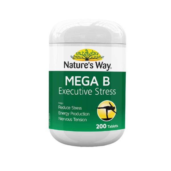 Viên uống bổ sung vitamin B Nature’s Way Mega B 200 viên