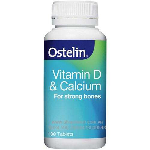 Viên uống bổ sung Vitamin D & Calcium Ostelin 130 viên