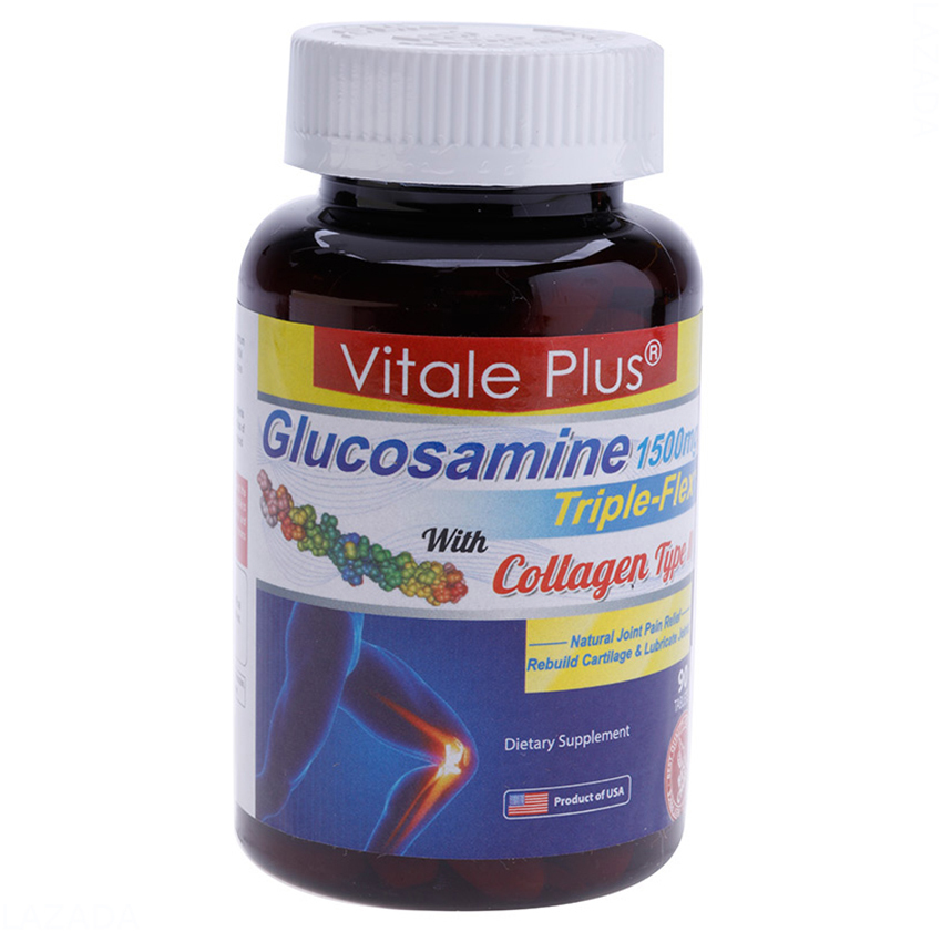 Viên uống bổ xương khớp Vitale Plus Glucosamine Triple Flex Collagen Type II 90 viên