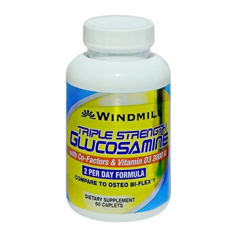 Viên uống bổ xương, tái tạo sụn khớp Windmill Triple Strength Glucosamine hộp 60 viên