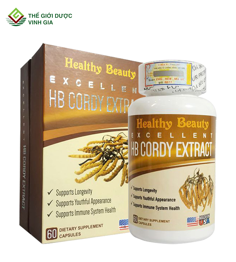 Viên uống Excellent HB Cordy Extract - Hỗ trợ bồi bổ khí huyết, tăng cường sức khỏe