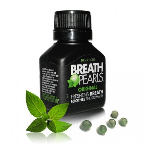 Viên uống thơm miệng Breath Pearls Original Freshens Breath Soothes The Stomach 50 viên