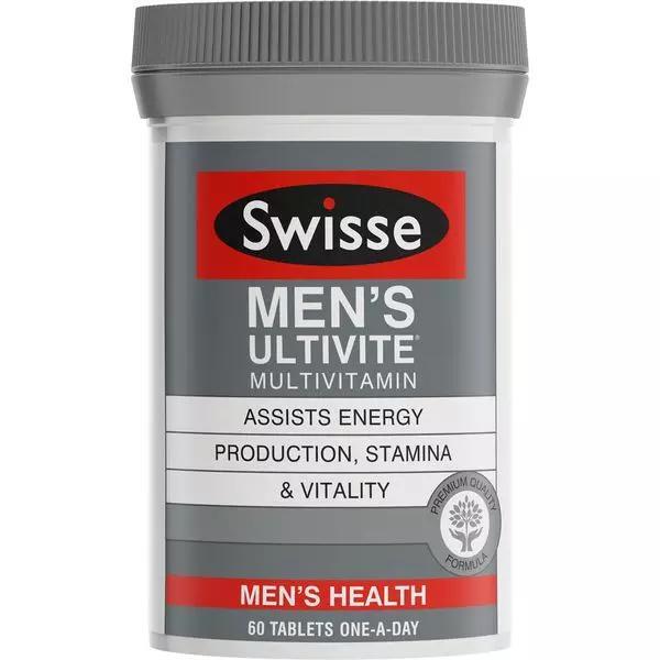 Viên uống vitamin tổng hợp cho nam giới Swisse Men's Ultivite Multivitamin 60 viên