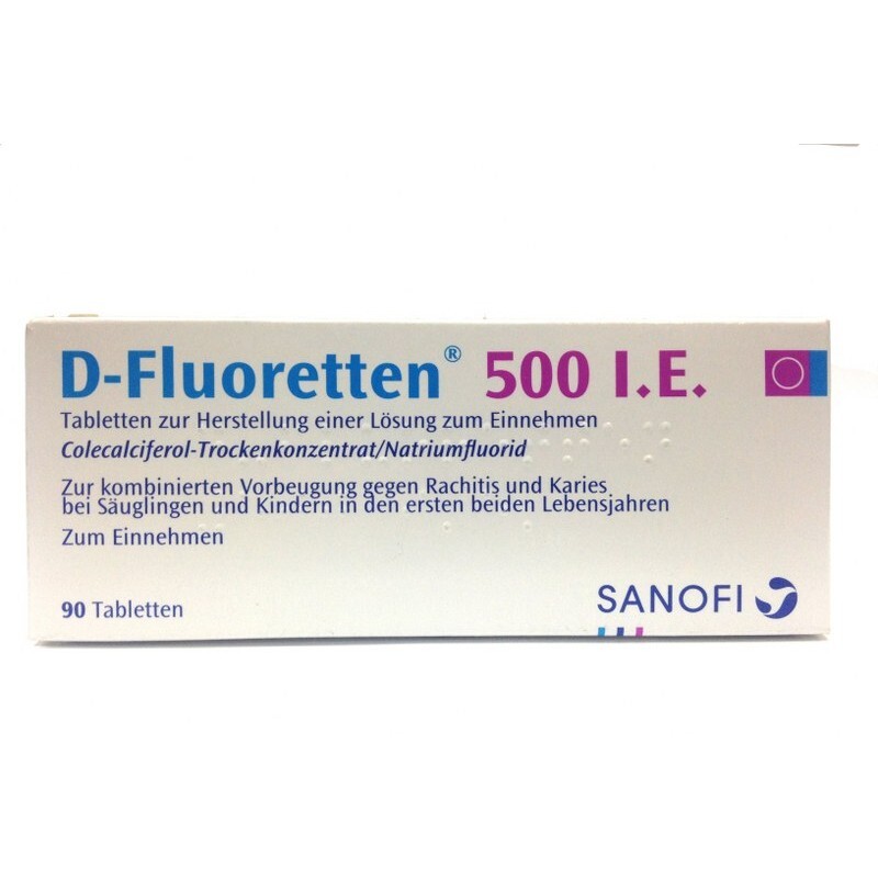 Vitamin D- Flouretten 500 I.E