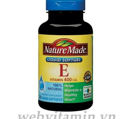Vitamin E 400 iu Nature Made 180 viên