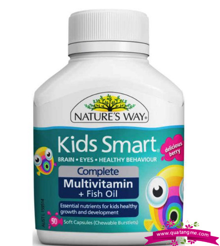 Vitamin tổng hợp và dầu cá cho bé – Nature’s Way Kids Smart Complete Multi Vitamin & Fish Oil 50 viên