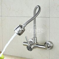 Vòi rửa bát gắn tường nóng lạnh inox304 Zento SUS4651