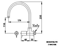 Vòi rửa bát lavabo COTTO CT1088C27