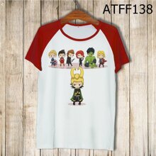 Áo thun tay màu Chibi Avengers ATFF138